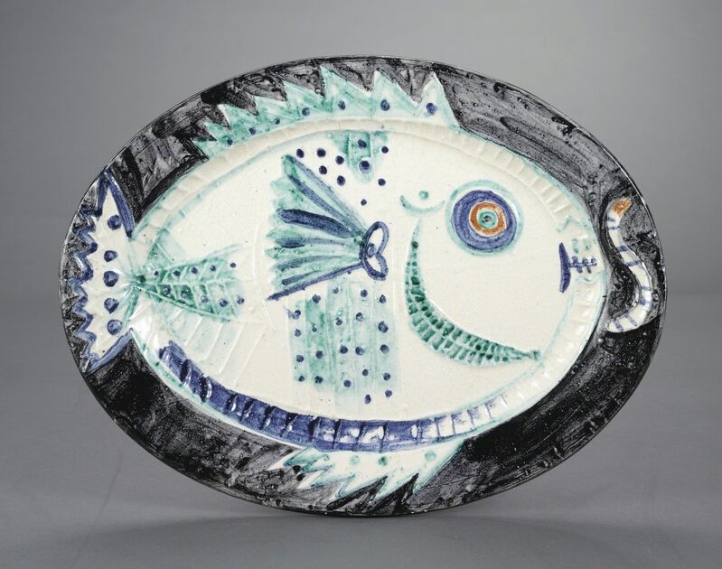 Pablo Picasso, ‘Poisson de profil (A.R. 132)’, 1951, Other, Terre de faïence platter, painted in colors and glazed, Sotheby's