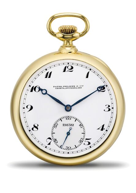 Patek Philippe, ‘An exceptional and highly important yellow gold open face one-minute tourbillon “Extra” pocket chronometer, with James C. Pellaton tourbillon carriage, recipient of the first class prize at the Geneva 1929 Observatory timing competition, and Honorable mention in 1931’, 1929
