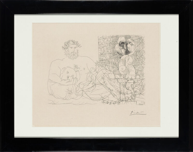 Pablo Picasso, ‘LE REPOS DU SCULPTEUR ET LA SCULPTURE SURRÉALISTE (B. 169)’, 1933, Print, Etching on Montval laid paper with the Vollard watermark, Doyle