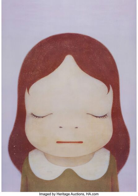 Yoshitomo Nara, ‘Cosmic Girl (Eyes Open, Eyes Shut) (two works)’, 2008