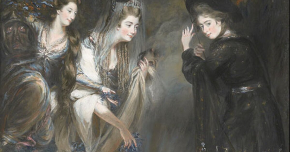 Image accompanying source report: Three Georgian power brokers, painted as Macbeth's witches: a 1775 portrait's hidden politics