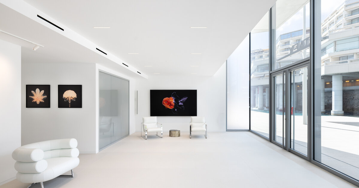 Image accompanying source report: TAEX opens a permanent Monaco gallery in Renzo Piano's Mareterra district with Kevin Abosch's 'Testing Ground'