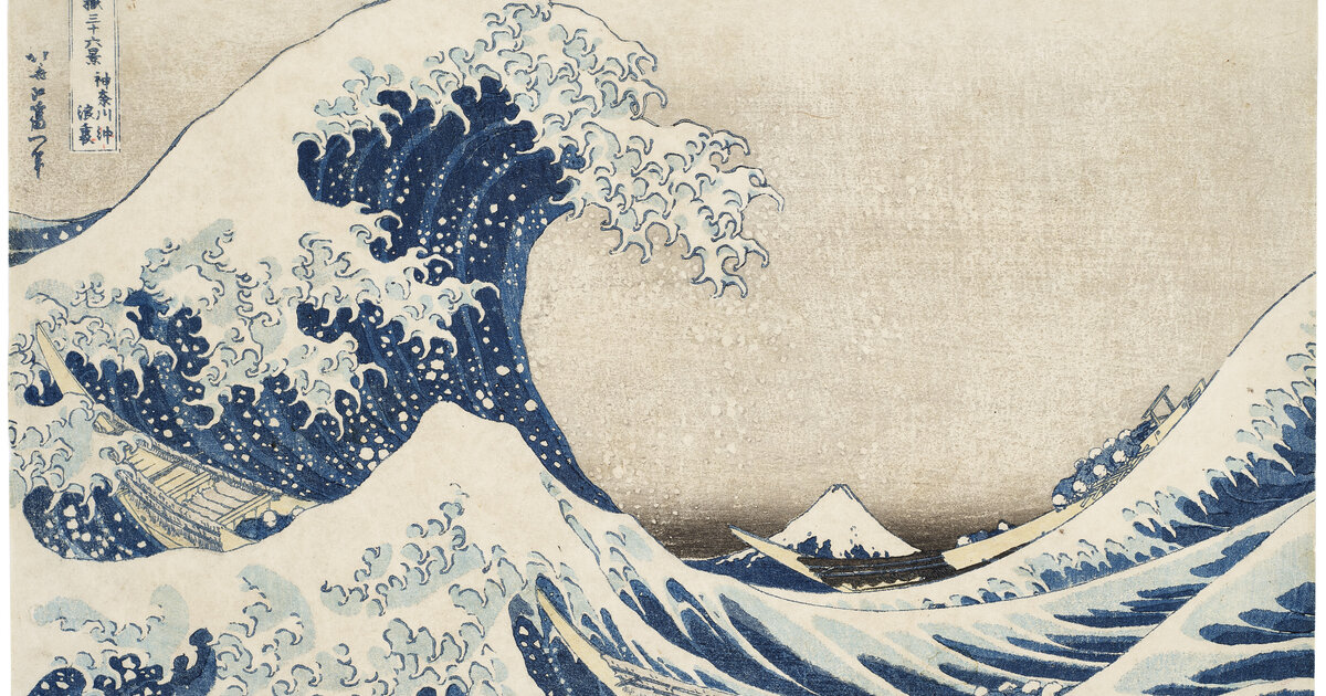 Image accompanying source report: All 46 Prints: Hokusai's Complete Mount Fuji Series Goes on View in Britain for the First Time