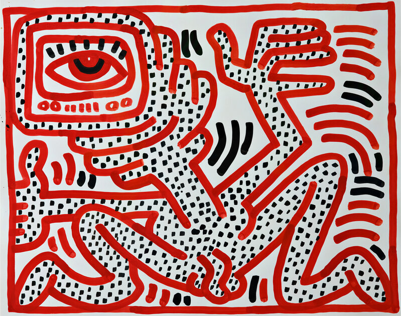 Keith Haring, ‘Untitled’, 1983, Painting, Sumi ink on paper, Opera Gallery