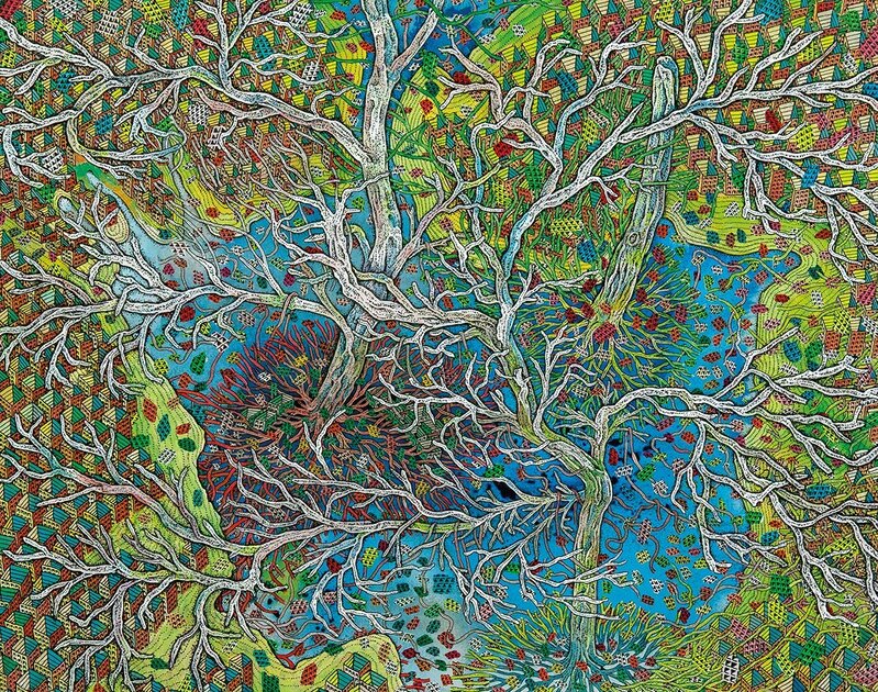 Tadashi Moriyama, ‘Kareki to Gareki (Dead Trees and Rubbles) ’, Painting, Acrylic and ink on paper, Dowling Walsh