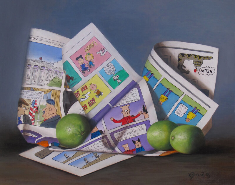 Kelly Birkenruth, ‘Laughing Limes’, 2020, Painting, Oil on panel, Abend Gallery