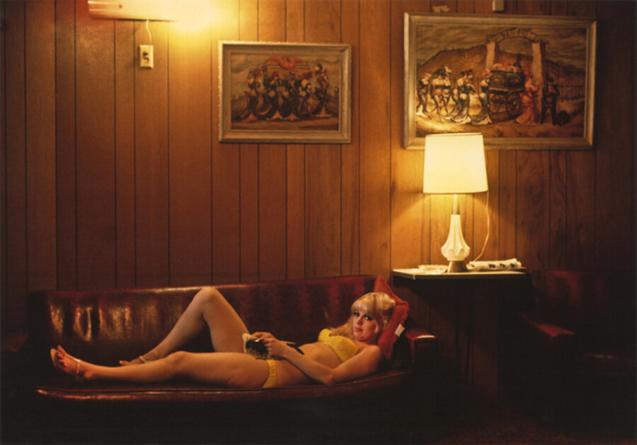 Woman Lying Down on Couch, Mustang Ranch, Reno, Nevada