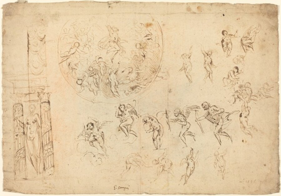 An Ascension with Figure Studies