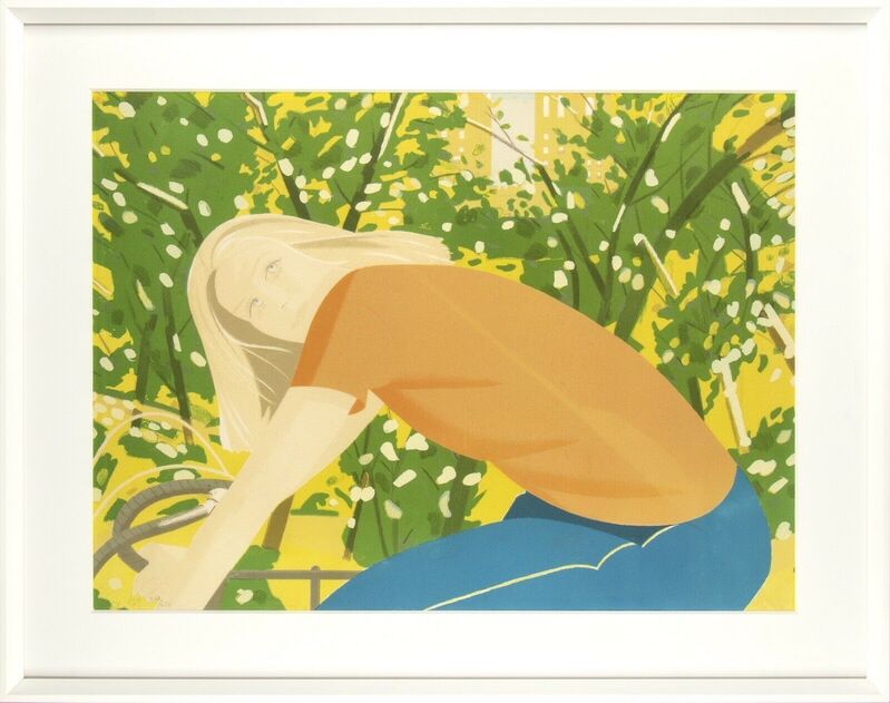 Alex Katz, ‘Bicycle Rider (Bicycling in Central Park)’, 1982, Print, Seventeen - color lithograph on Arches Cover paper, RestelliArtCo.