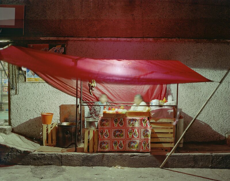 Jim Dow, ‘Small Tent Taco Stand, Independencia, Naucalpan, Mexico State, Mexico’, 2006, Photography, Archival digital pigment print, Robert Klein Gallery