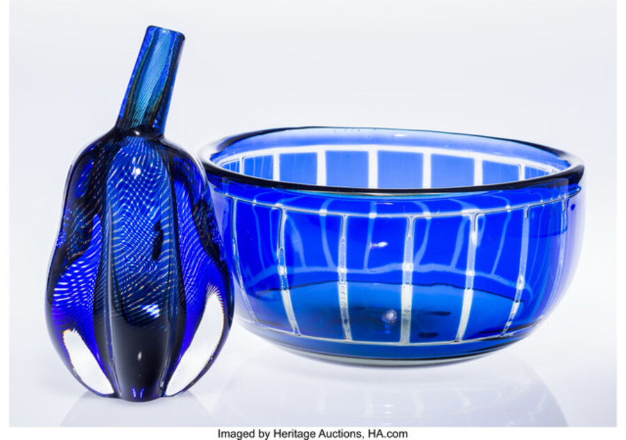 Graal Gourd Vase and Ravenna Bowl