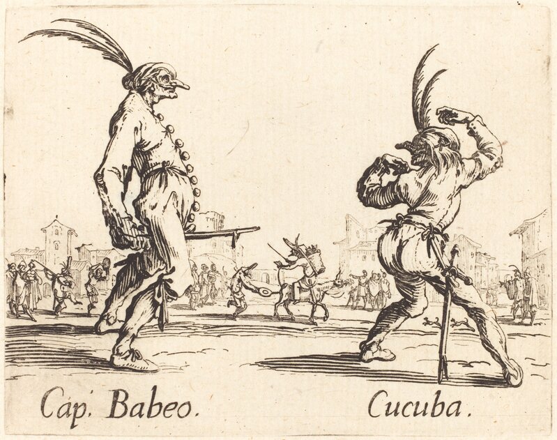 Jacques Callot, ‘Cap. Babeo and Cucuba’, ca. 1622, Print, Etching, National Gallery of Art, Washington, D.C.