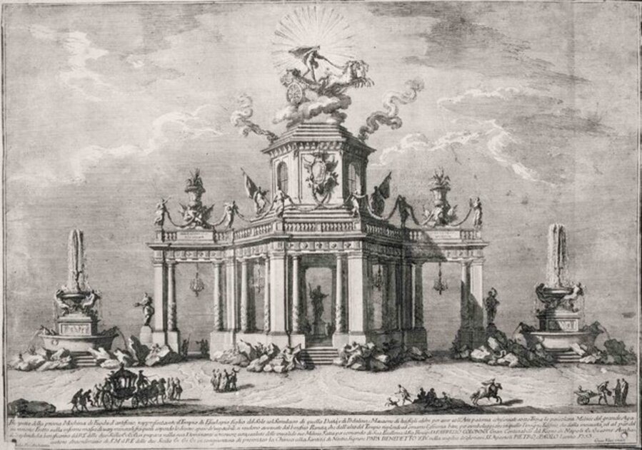 The Temple of Asclepius with the chariot