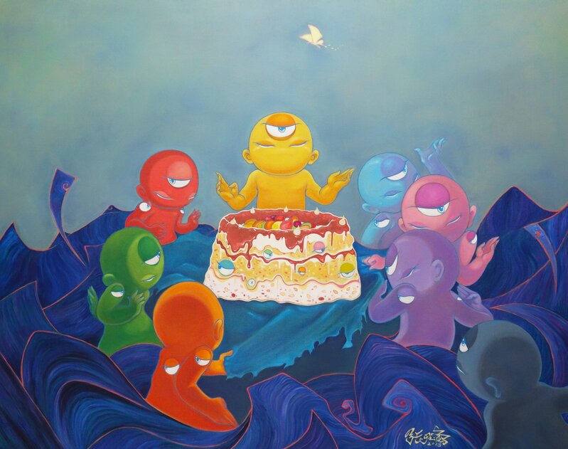 Yuxi Zhang, ‘Cake Sharing’, 2013, Painting, Oil on canvas, City Art Gallery Singapore
