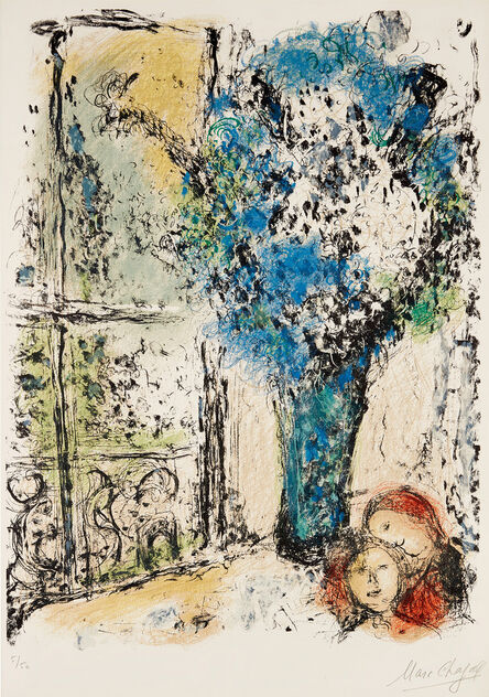 Marc Chagall, ‘Le Bouquet bleu (The Blue Bouquet) (M. 710)’, 1974