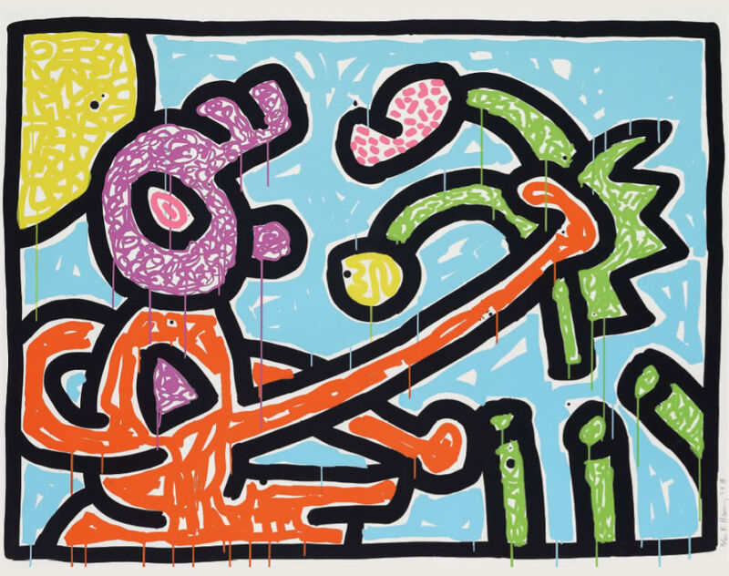 Keith Haring, ‘Flowers (1)’, 1990, Print, Silkscreen ink on Coventry Paper, Fine Art Mia