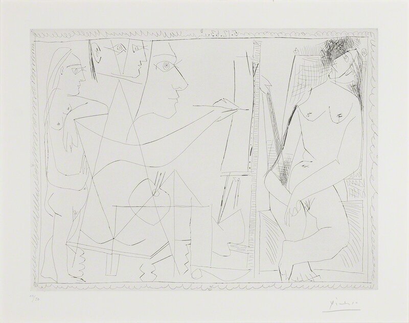 Pablo Picasso, ‘Dans L'Atelier (B. 1140)’, 1963, Print, Etching and drypoint, on wove paper, Doyle