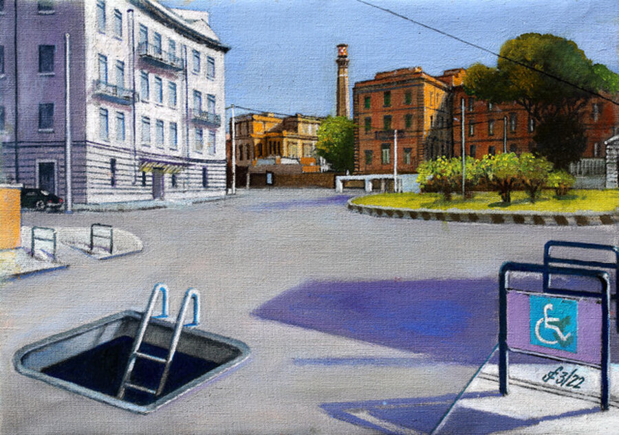 Una piazza, in estate