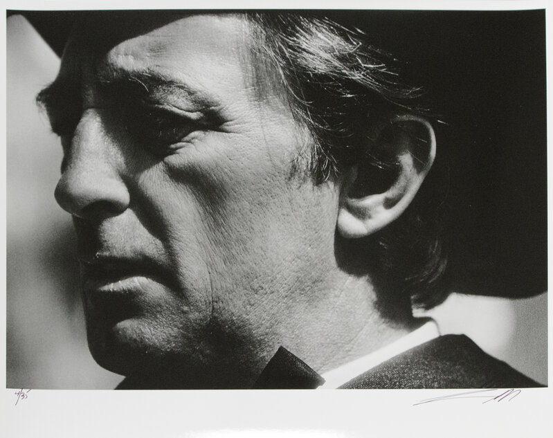Lawrence Schiller, ‘Robert Mitchum during the filming of "Five Card Stud" in Spain’, 1968, Photography, Silver Gelatin Photograph, Heather James Fine Art Gallery Auction