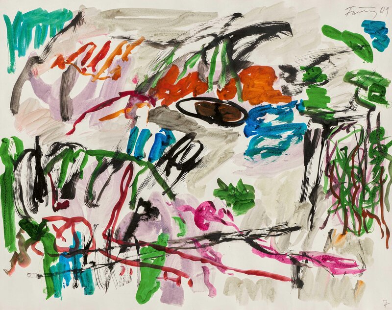 Günther Förg, ‘Untitled. From the series: mostly landscapes.’, 2009, Painting, Watercolor (ink/shellac), Van Ham