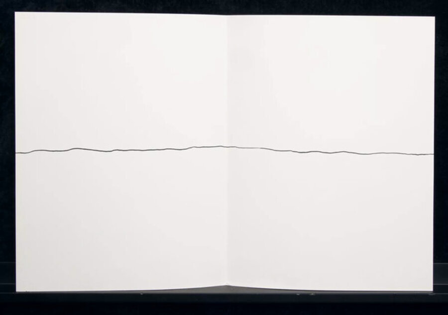 Untitled (Gestural Abstract, Modern, Minimalism, Monochrome)