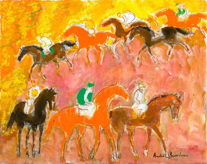 Andre Brasilier, ‘Les chevaux de feu’, 2022, Painting, Oil on canvas,  M.S. Rau