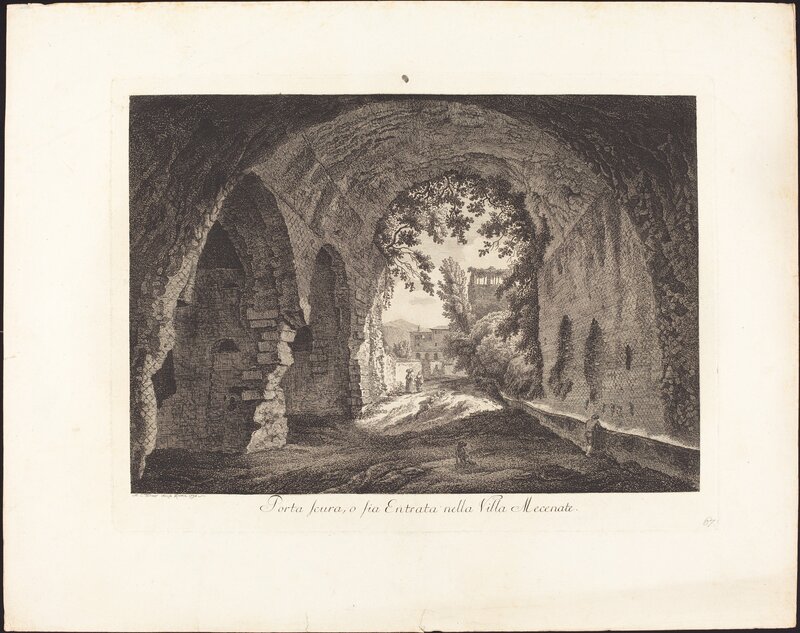 Albert Christoph Dies, ‘Porta scura o sia entrata nella villa Mecenate’, 1794, Print, Etching on laid paper, National Gallery of Art, Washington, D.C.