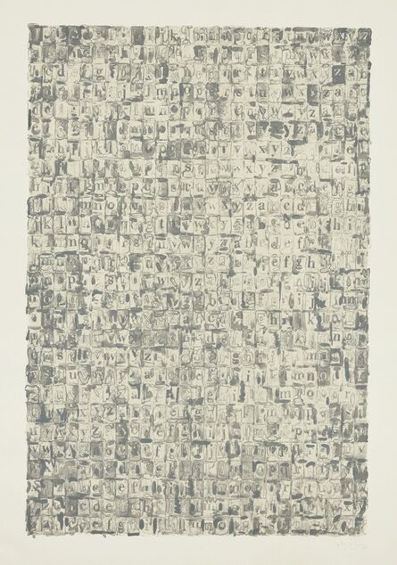 Jasper Johns, ‘Gray Alphabets’, 1968