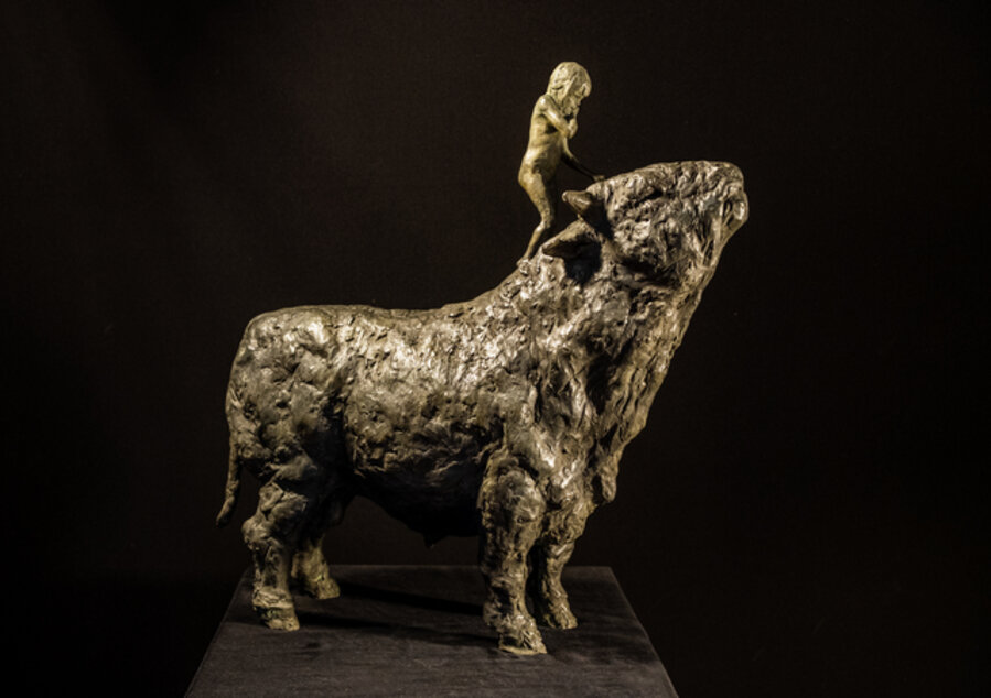 Girl and Bull