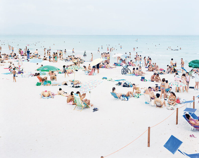 Massimo Vitali, ‘03 Cagliari Blue Rectangle from "A Portfolio of Landscapes With Figures"’, 2006, Photography, Lithograph, IFAC Arts