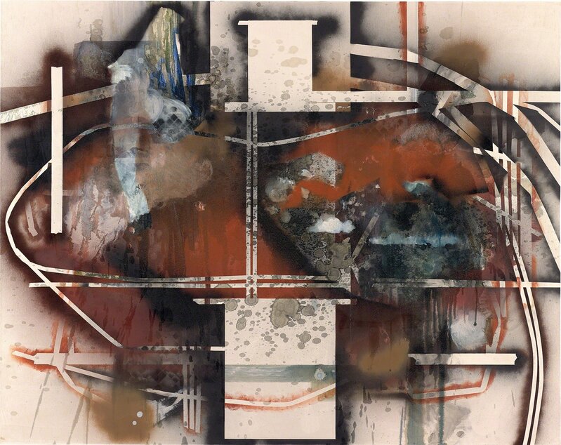 Elizabeth Neel, ‘Routes and Pressures’, 2012, Painting, Oil and spray paint on canvas, Phillips