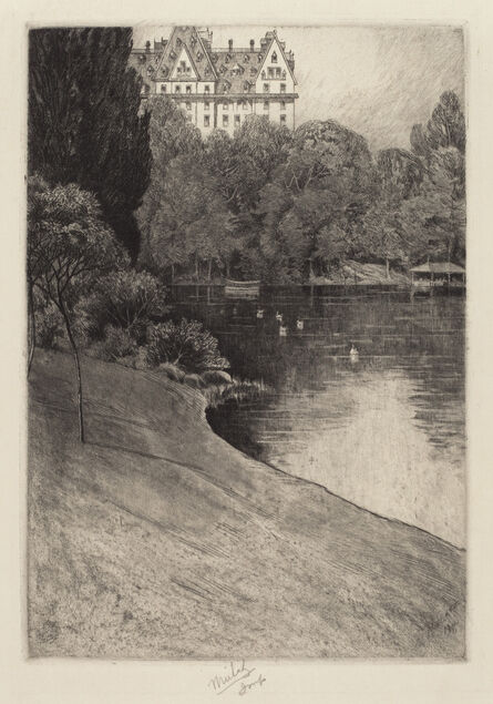 Charles Frederick William Mielatz, ‘Bit of Central Park’, probably 1918