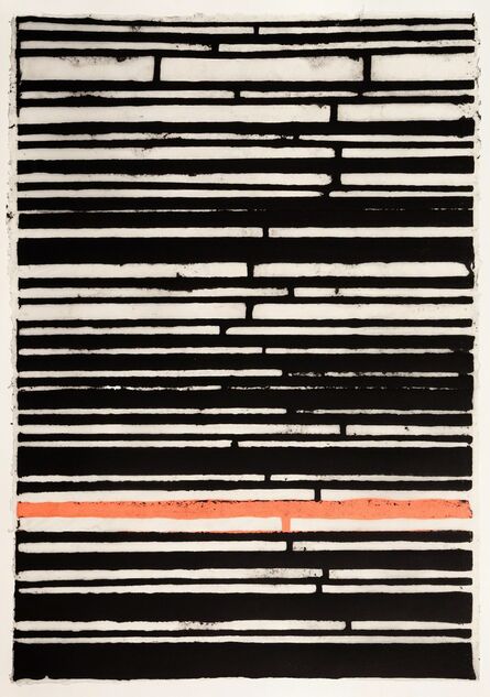 Teresa Cole, ‘Black Stripes with Pink One’, 2015