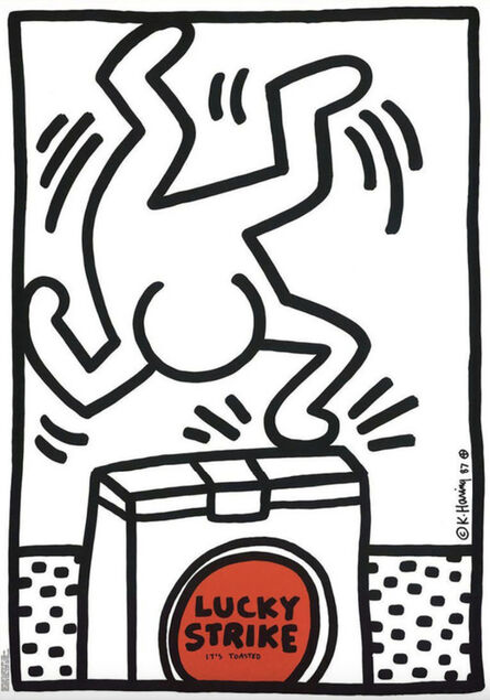 Keith Haring, ‘Lucky Strike (white)’, 1983