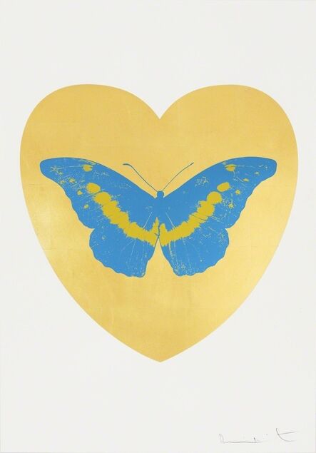 Damien Hirst, ‘I Love You - gold leaf, turquoise, oriental gold ’, 2015
