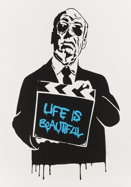 Mr. Brainwash, ‘Alfred Hitchcock (aka Life is Beautiful) (Blue)’, 2008
