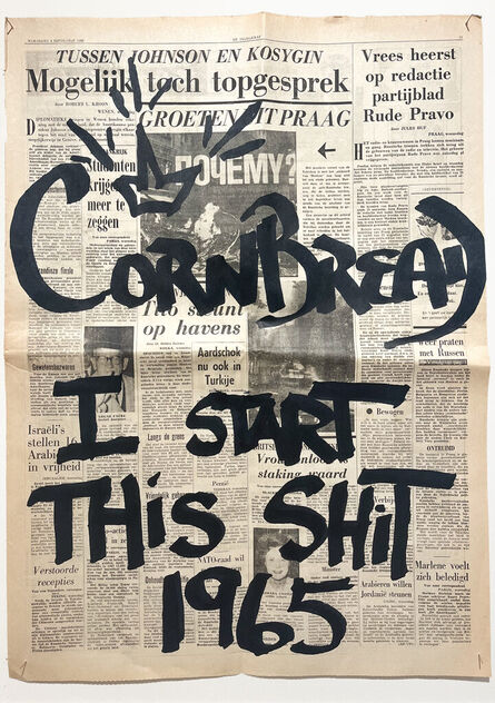 Cornbread, ‘Cornbread Tags De Telegraaf: I Start This Shit 1965 #2’, 2021