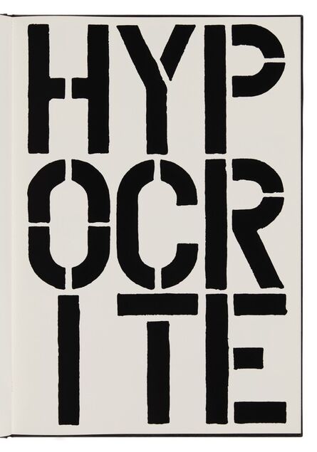 Christopher Wool, ‘Hypocrite (page from Black Book) ’, 1989
