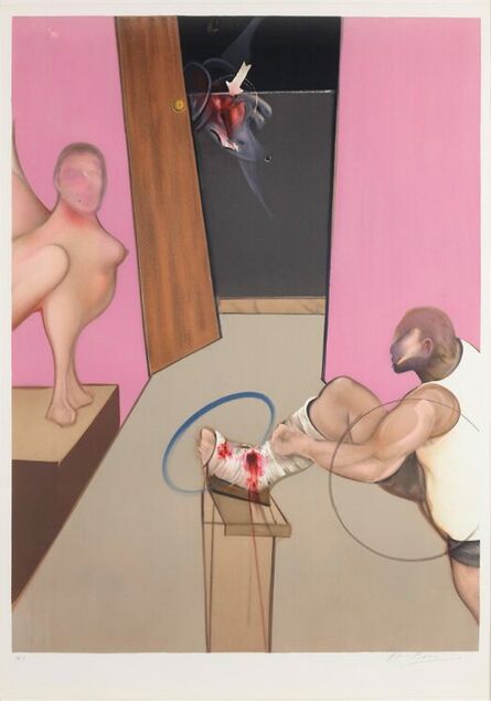 Francis Bacon, ‘Oedipus and the Sphinx after Ingres 1983’, 1984