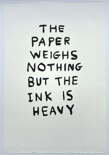 David Shrigley, ‘The Paper Weighs Nothing’, 2014