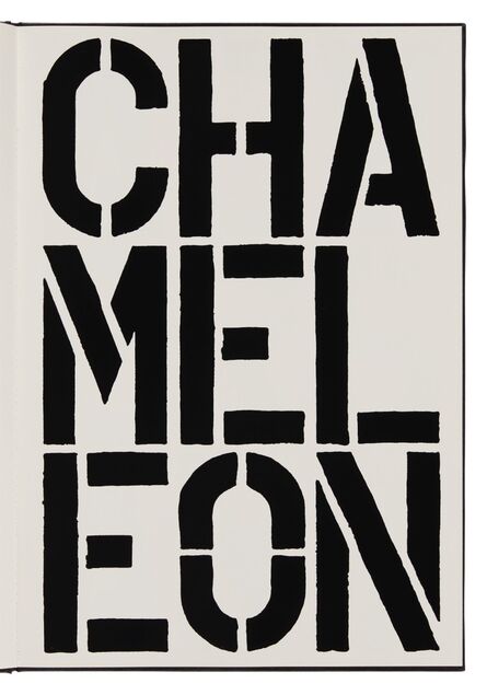 Christopher Wool, ‘Chameleon (page from Black Book) ’, 1989
