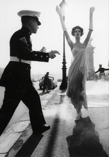 William Klein, ‘Simone + Marines, Pont Alexander II, Paris (Vogue)’, 1960
