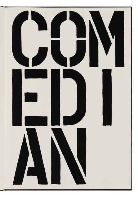 Christopher Wool, ‘Comedian (page from Black Book) ’, 1989
