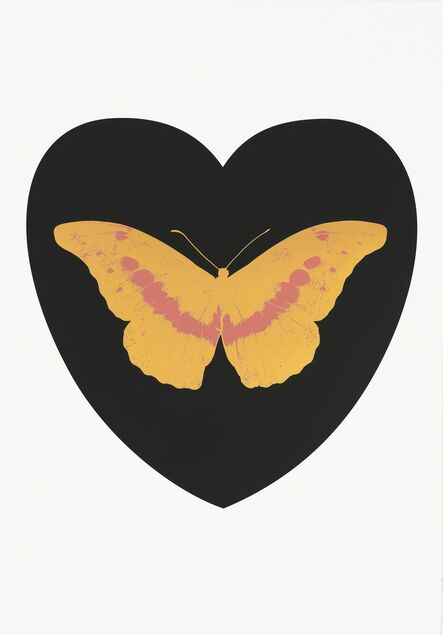 Damien Hirst, ‘I Love You - black, cool gold, loganberry ’, 2015