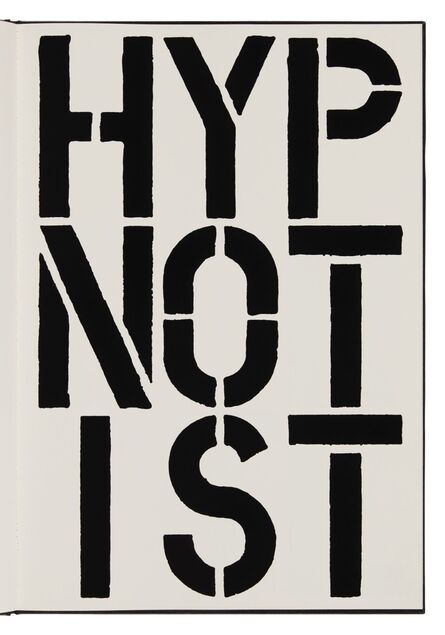 Christopher Wool, ‘Hypnotist (page from Black Book) ’, 1989