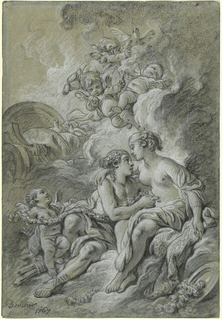 François Boucher, ‘Venus appuyee sur son cher Adonis ...’, 1767