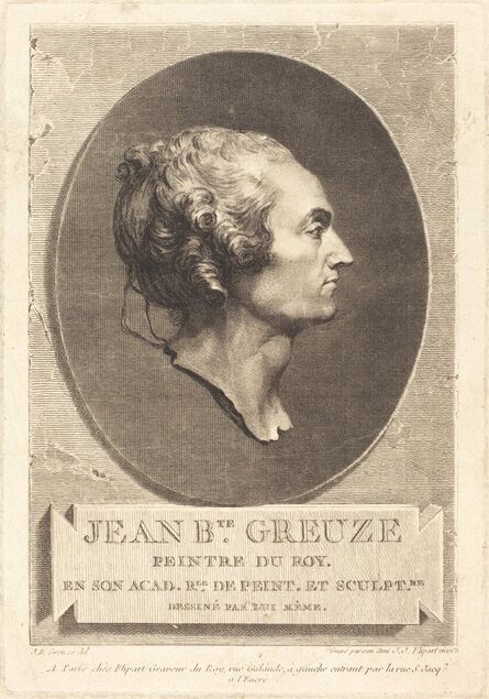 Jean-Jacques Flipart after Jean-Baptiste Greuze, ‘Jean-Baptiste Greuze’