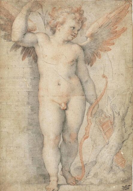 Attributed to Cristoforo Roncalli, il Pomarancio, ‘Cupid with his bow and arrows’
