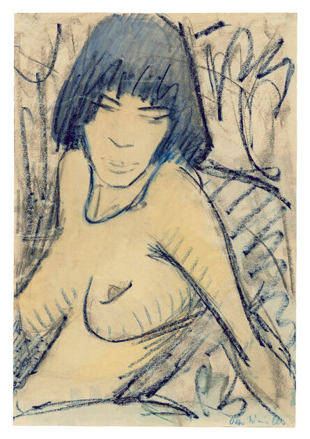 Otto Mueller, ‘Weiblicher Halbakt (Porträt Maschka Mueller)’, ca. 1925