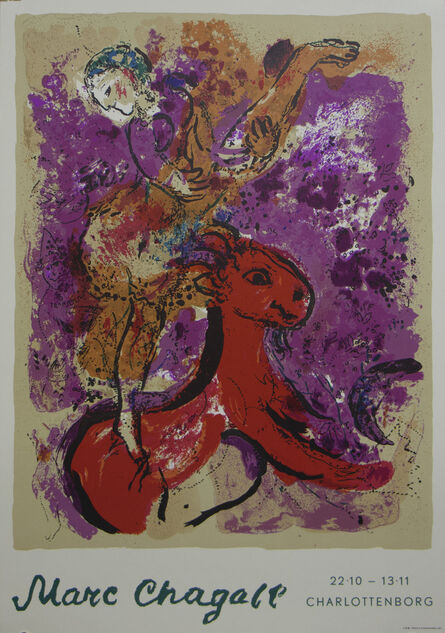 Marc Chagall, ‘Charlottenborg - Woman Circus Rider on Red Horse’, 1974
